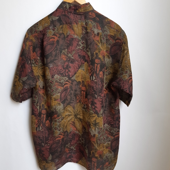 Vintage Givenchy Gentleman linen short-sleeved button down shirt - Picture 5 of 8